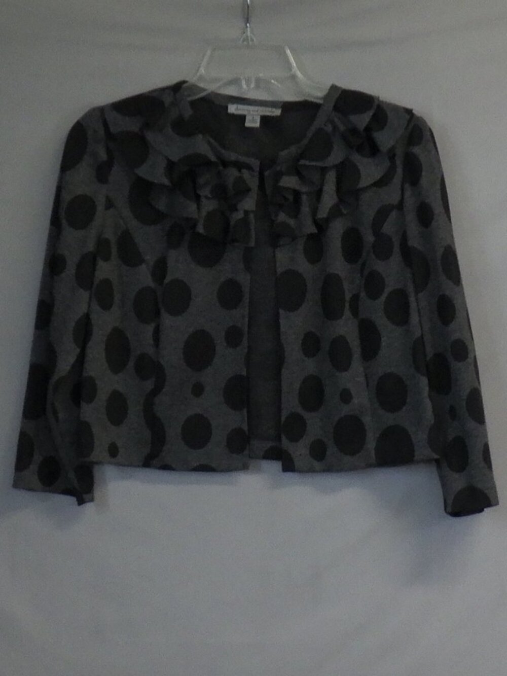 Danny & Nicole  Ruffled Neck Cropped Cardigan Jacket   A594